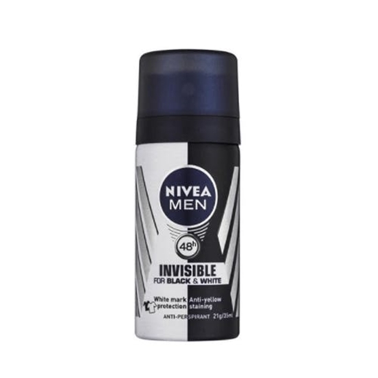 NIVEA MEN BLACK  WHITE INVISIBLE MINI 35ML